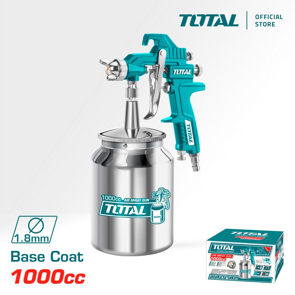 TOTAL TAT11005 AIR SPRAY GUN (SPRAYING PRESSURE 3-4 BAR (43.5-58 PSI))