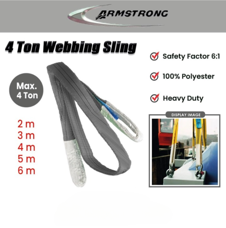 ARMSTRONG 4 TON HEAVY DUTY POLYESTER WEBBING SLING