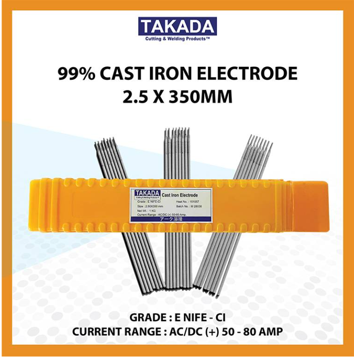 RIGHTWELL TAKADA 99% CAST IRON ELECTRODE 2.5X350MM 1KG