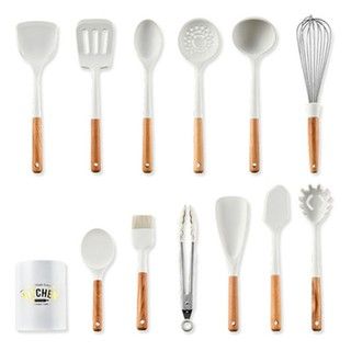 KEMORELA *KEMORELA Modern Minimalist Silicone Kitchenware Set Cooking Utensils (13 Pcs)