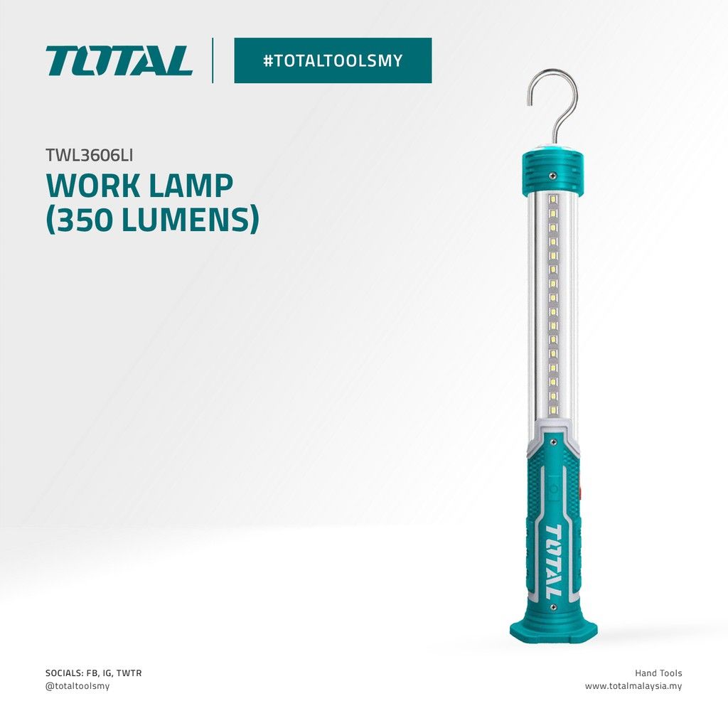 TOTAL WORK LAMP (350 LUMENS/170 LUMENS) TWL3606LI
