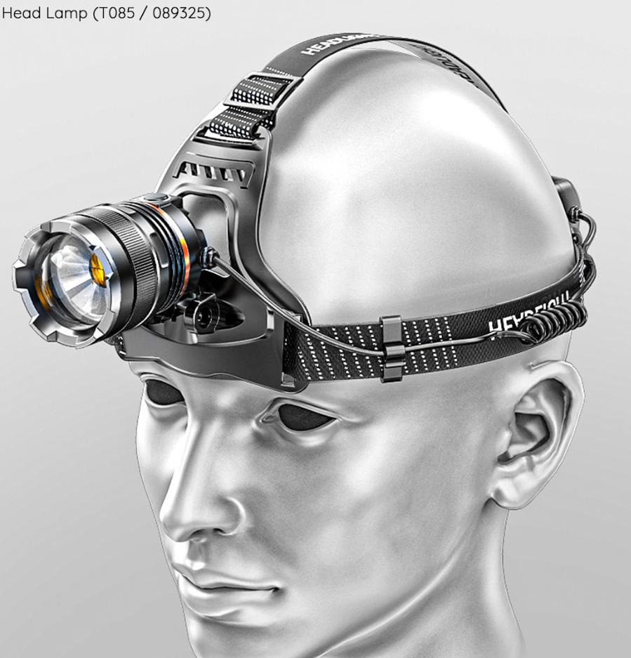 RANDOM RECHAREGABLE LED HEAD LAMP (T085) RANDOM