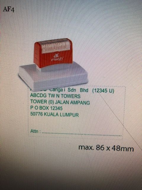 AE Rubber Stamp AF4 46mm x 84mm