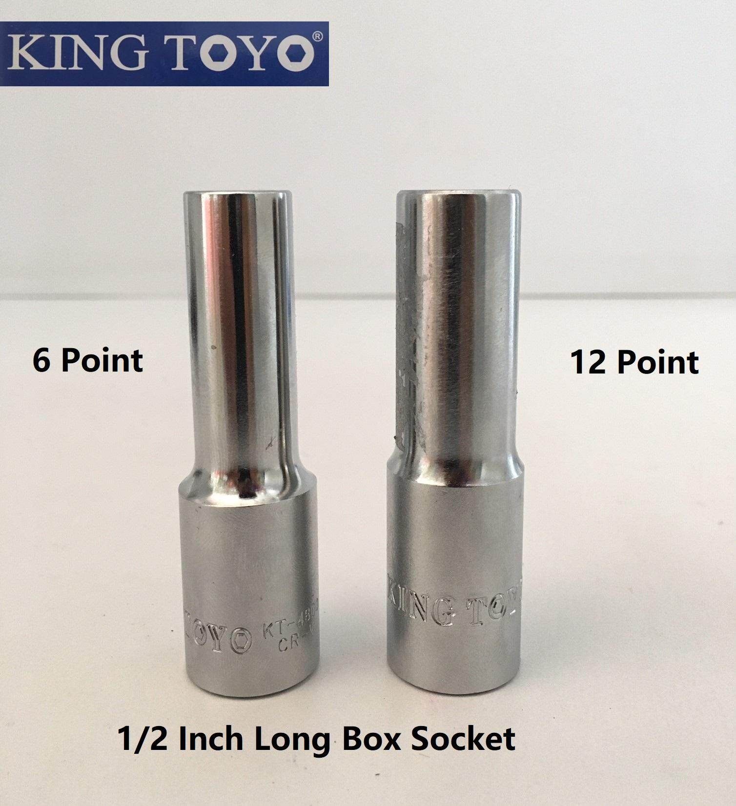 KING TOYO DEEP LENGTH CHROME 6PT SOCKET BOX 13MM30MM