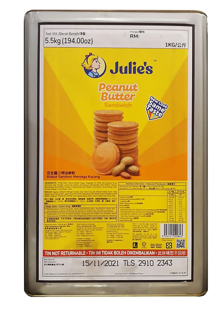 Julie’s Peanut Butter Sandwich 5.5kg