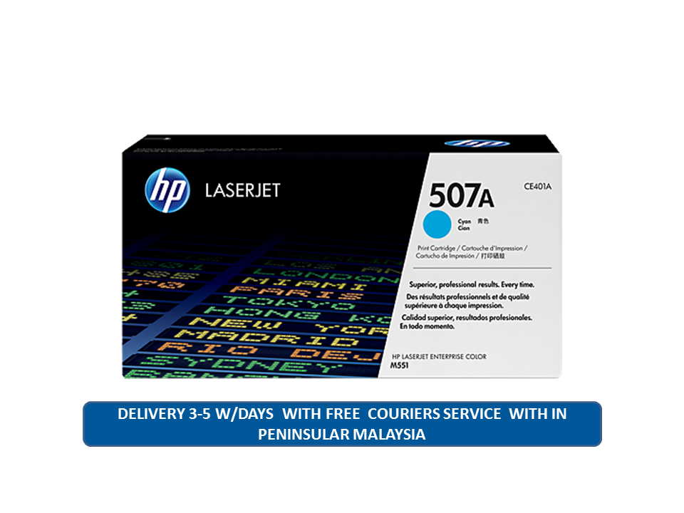 HP 507A CMYK Original LaserJet Toner Cartridge (CE401A)