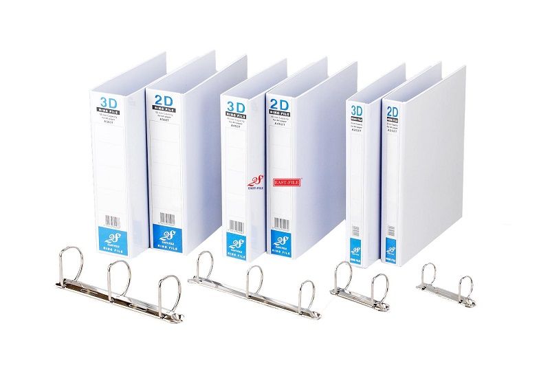 QP [BTB] East File PVC 2 Ring File White W/T Cover A4 40mm 2.25'' (F1)