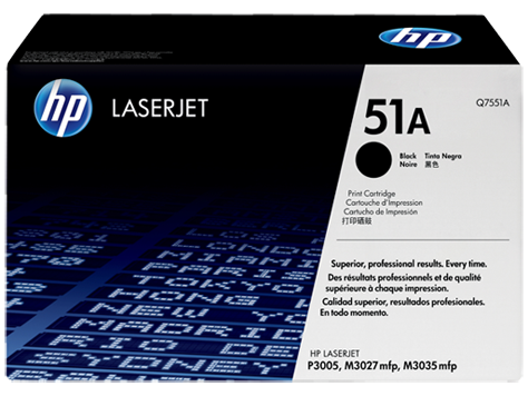 HEWLETT PACKARD HP 51A Black Original LaserJet Toner Cartridge (Q7551A)