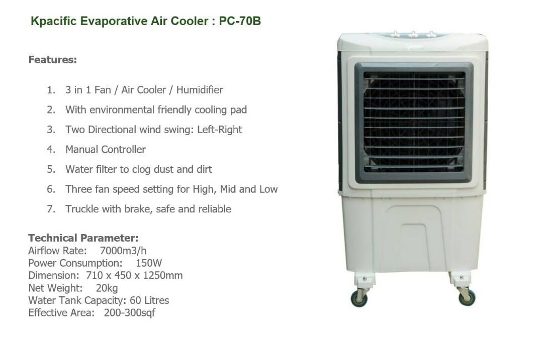 Kpacific Portable Air Cooler PC-70B