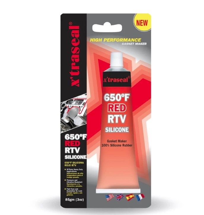 X'TRASEAL 650°F RED RTV SILICONE GASKET MAKER 85G
