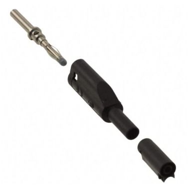 Fluke PJKPL 72925-0 Do-it-yourself 2mm Stackable Safety Sheathed Plug, (black)