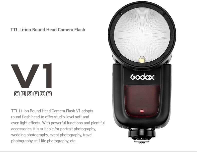Godox *Godox V1 TTL Round Head Flash