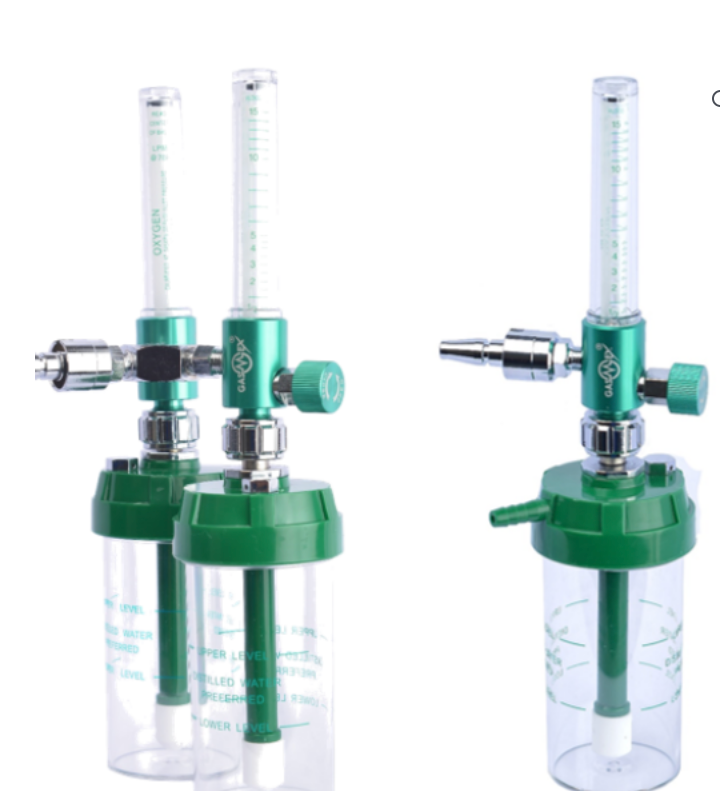 Gessmax oxygen flowmeter with humidifier outlet