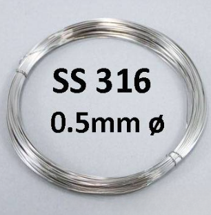 SS 316 STAINLESS STEEL WIRE SINGLE STRAND SS316 TIE WIRE SOFT 0.5MM DIAMETER