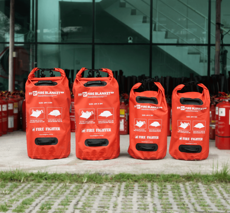OEM EV Fire Blanket Working Temperature 500°C - 1,000°C (BOMBA Certified)