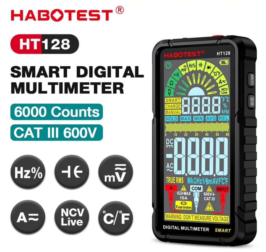 HABOTEST HT128 MULTIMETER 600V DIGITAL