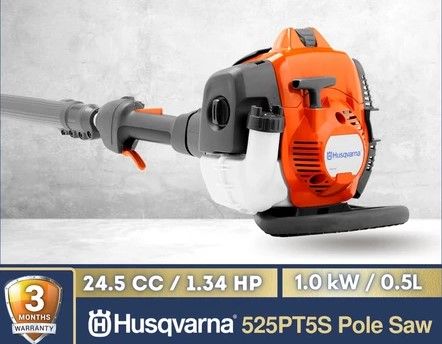 HUSQVARNA 525PT5S Pole Saw Pole Pruner With Telescopic Shaft