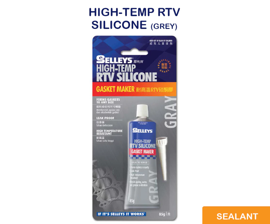 SELLEYS HIGH-TEMP RTV GASKET MAKER SILICONE - GREY (85G)