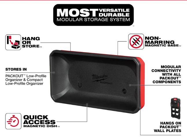 Milwaukee PACKOUT™ Large Magnetic Bin 48-22-8071