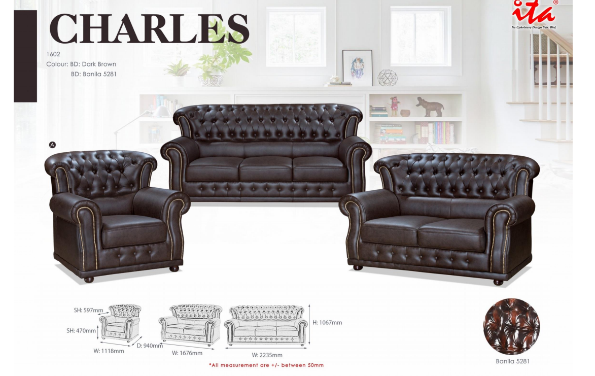 ITA OFFICE SOFA SET - CHARLES 1602