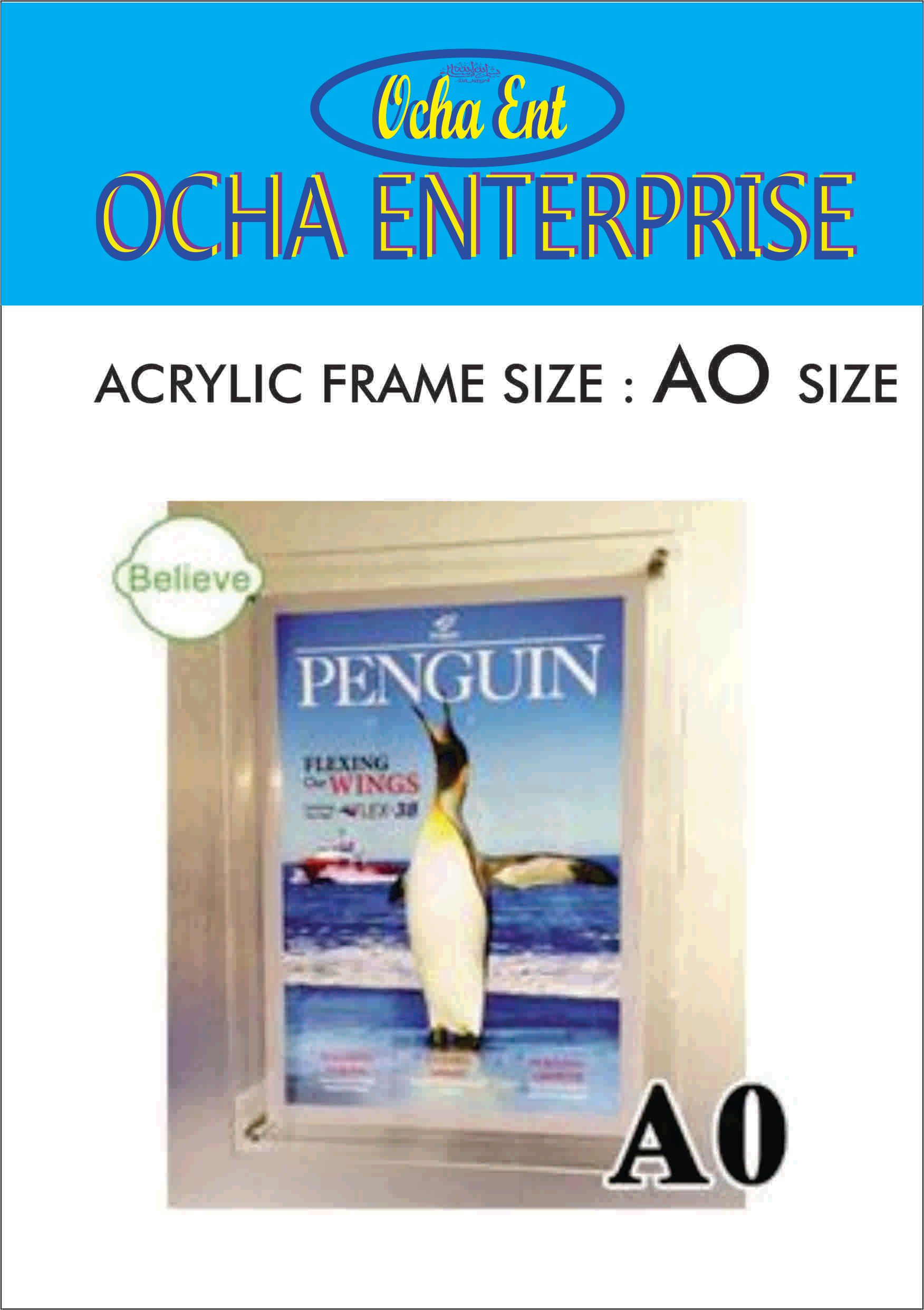 ACRYLIC FRAME SIZE : A0 SIZE