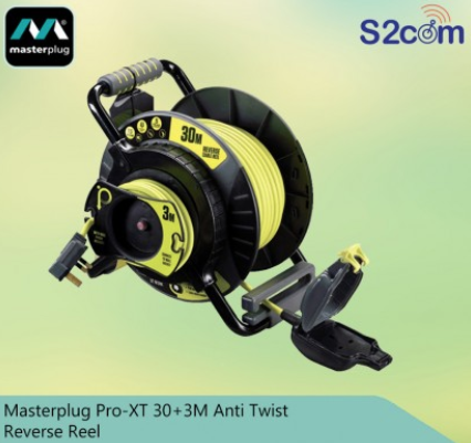 Masterplug Pro-XT 30+3M Anti Twist Reverse Reel (OATRU3013FL3IP-PX)