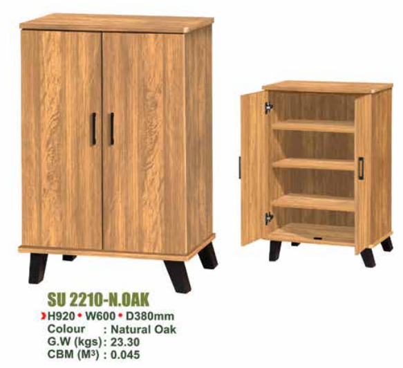 SU SHOES CABINET SU 2210 - N.OAK/WN
