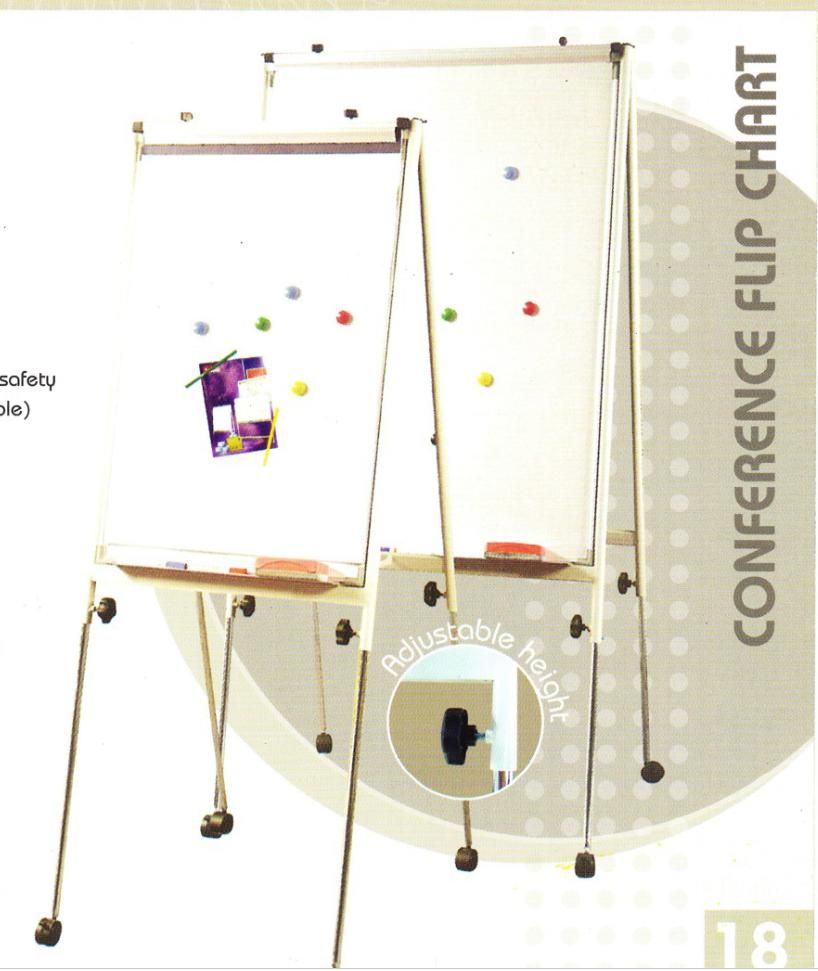 CONFERENCE FLIP CHART BOARD WITH WHEELS- (2' x 3') (3' x 4') /Flip Chart /Conference Flip Chart Board /Flip Chart Board With Wheels