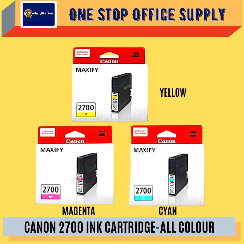 CANON 2700 INK CARTRIDGE -ALL COLOUR /Canon /Ink cartridge /2700 /Canon Ink Cartridge #Black #Yellow #Cyan #Magenta