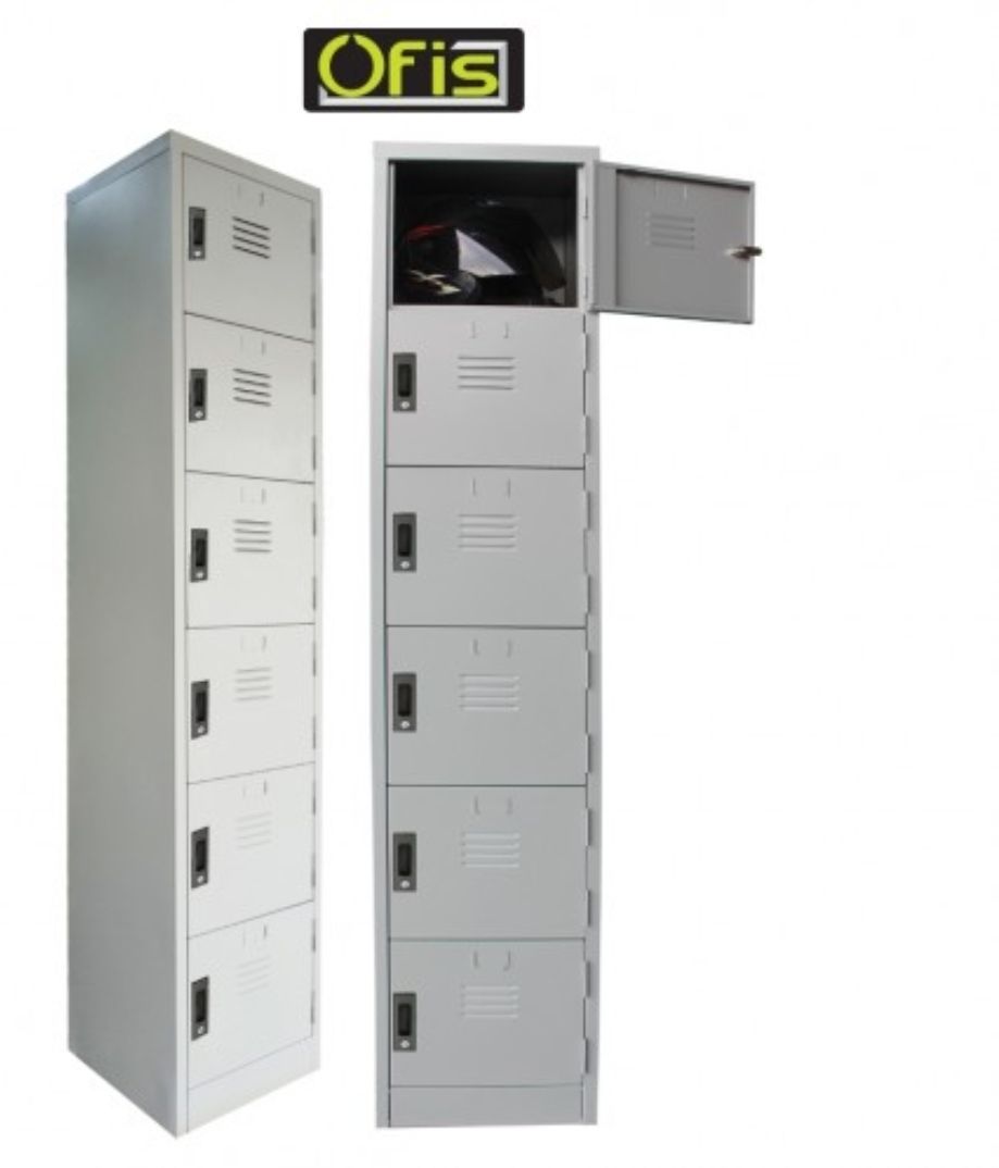Locker 6 Locker Cabinet 381L x 457W x 182H (MM)