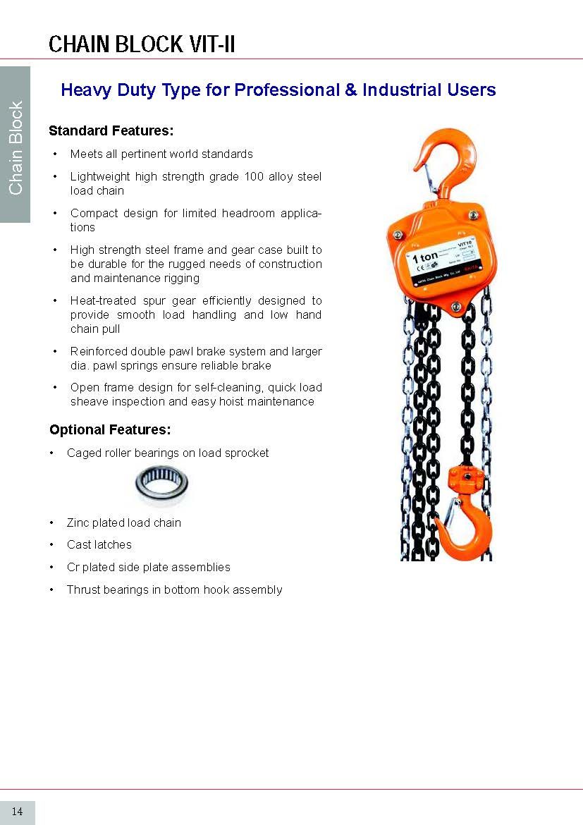 *AKITA VIT10 1 TON 3METER CHAIN BLOCK