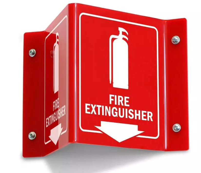 Fire Extinguisher 3D Signage V sign L shape sign Pemadam Api Fire Projecting, Fire Alarm, Fire Hose
