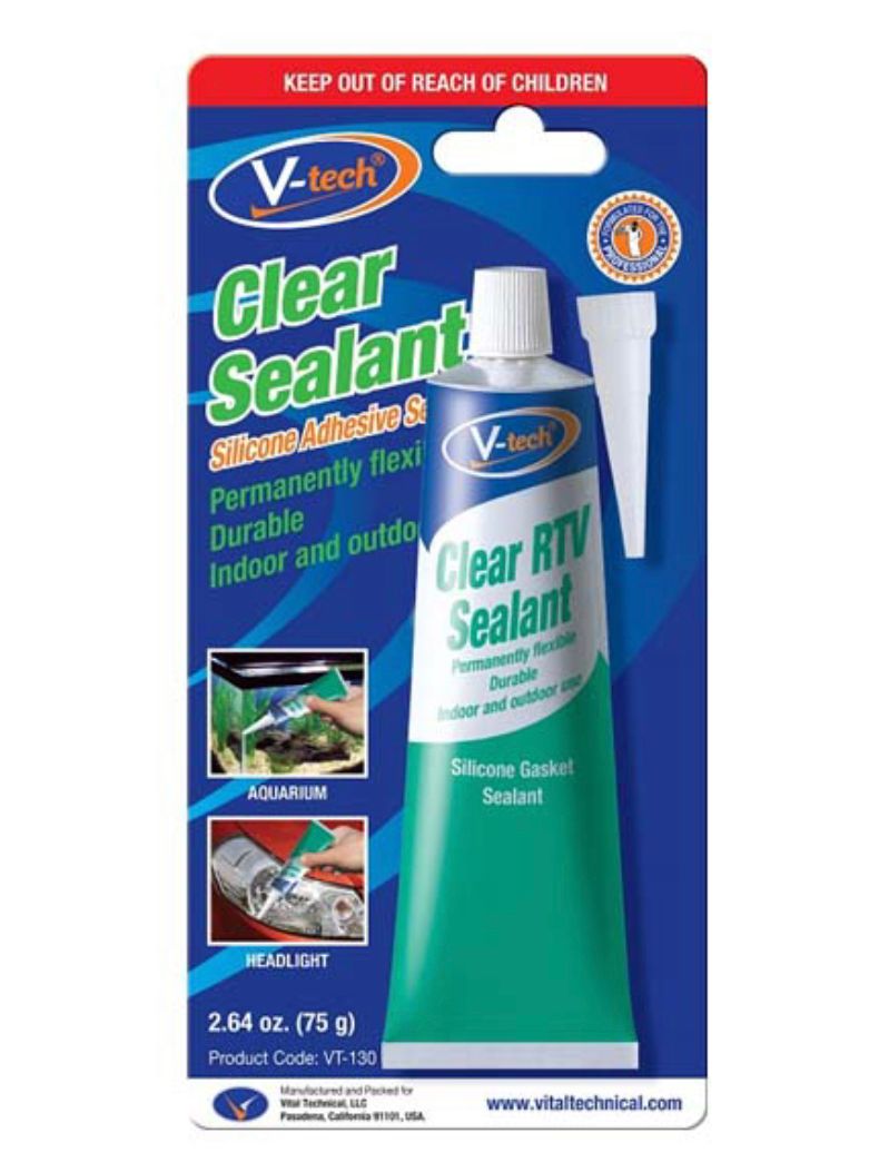 VTECH V-TECH VT-130 75G CLEAR SEALANT SILICONE ADHESIVE SEALANT