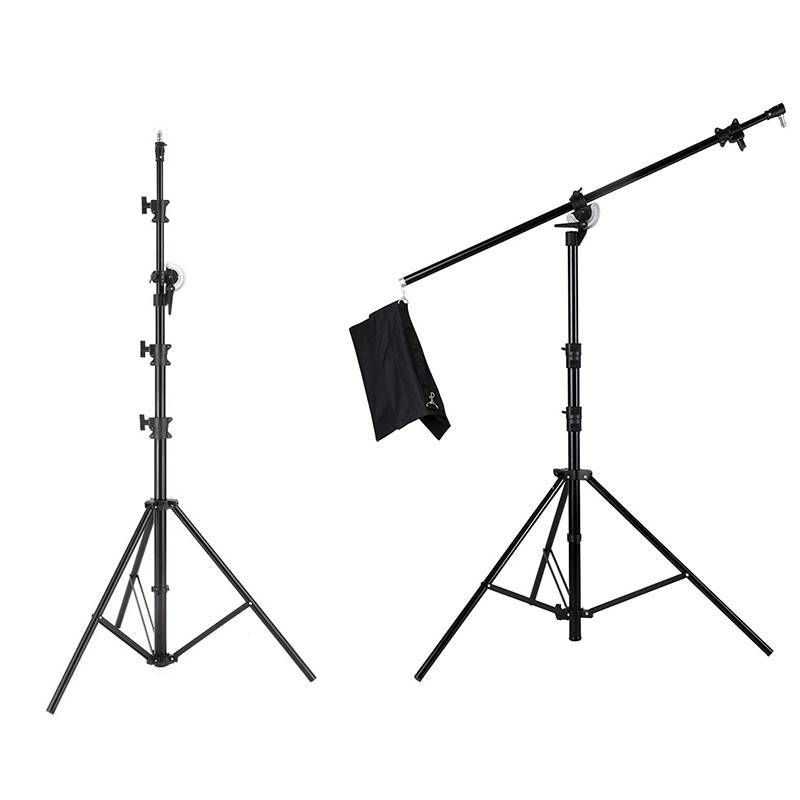 BOOM *Boom Arm Heavy Duty 2 in 1 Light Stand and Boom Stand Max Height 3.9m (M-1)