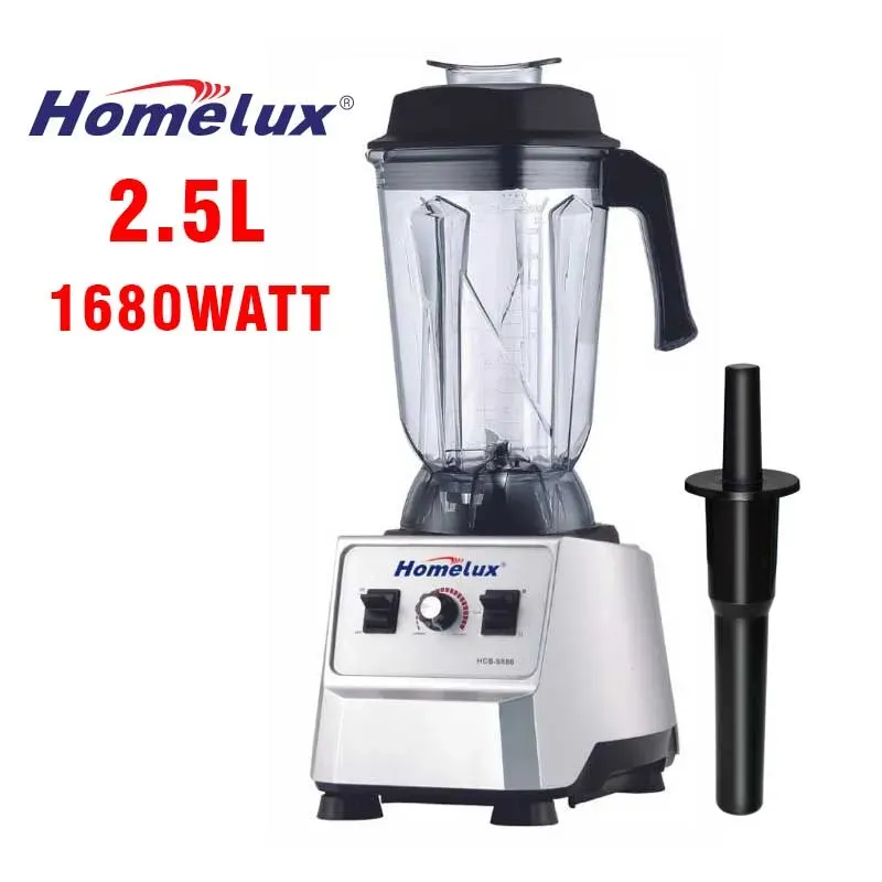 Homelux Heavy Duty Blender 2.5L 1680W Stainless Steel 6-Piece Crusher Blades