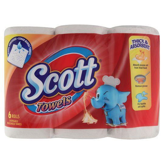 Scott Disposable Household Towels 6 Rolls