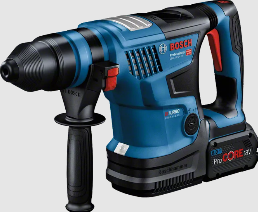 BOSCH CORDLESS ROTARY HAMMER GBH 18V-34 CF (INCLUDES 2 BATTERY + CHARGER) (0611914082)