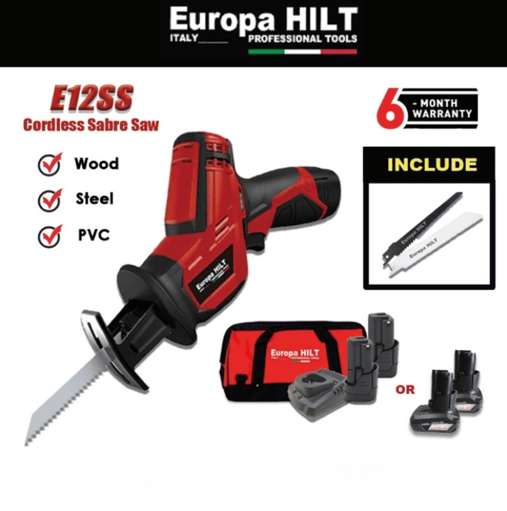 EUROPA HILT E12SS 12V BATTERY SABRE SAW CORDLESS