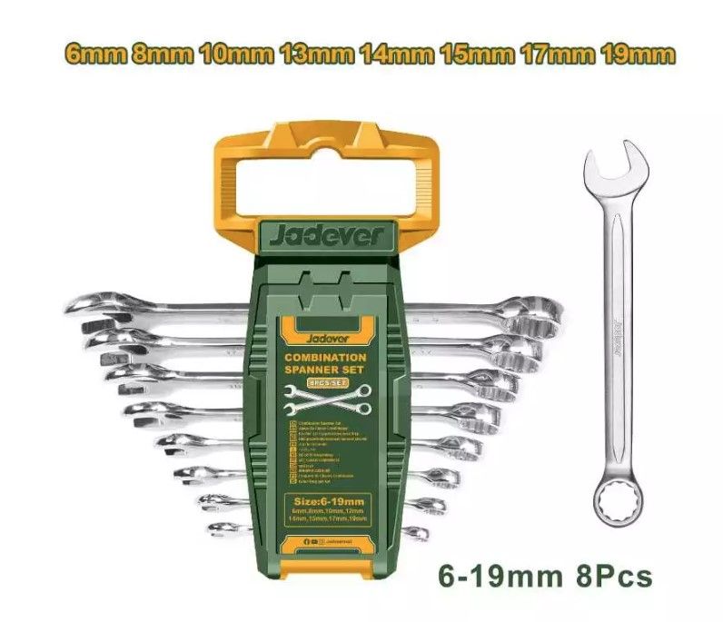 JADEVER 8PCS COMBINATION SPANNER SET JDSP1208