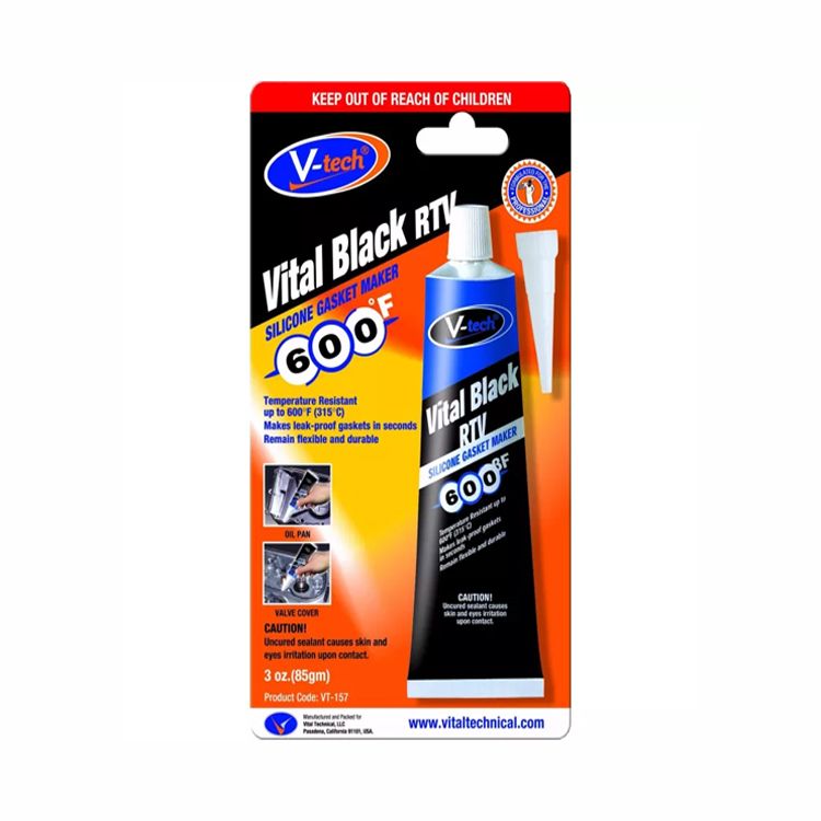 V-TECH VT-168P VITAL WHITE / BLACK PRO RTV SILICONE GASKET MAKER 600F