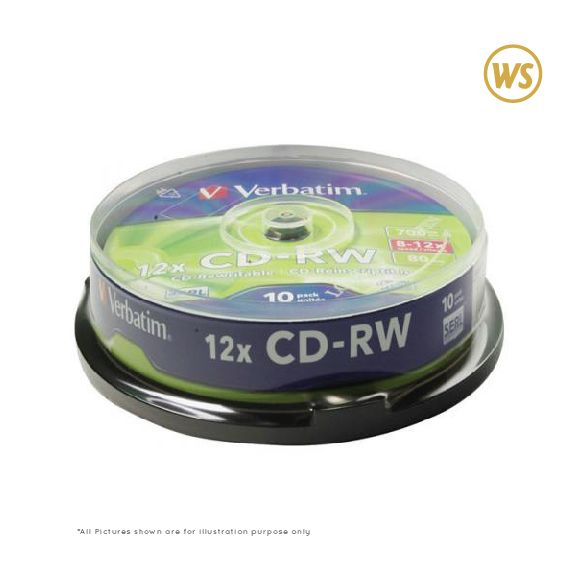 VERBATIM 95155 CD-RW 12X HI SPEED