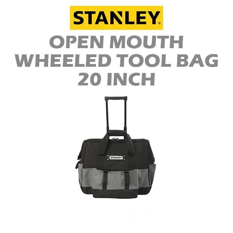 STANLEY OPEN MOUTH WHEELED TOOL BAG 20INCH 93-328