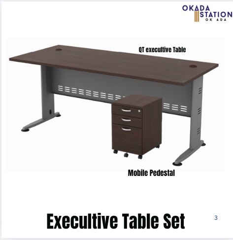 OK WORKSTATION : EXECUTIVE TABLE SET WITH L SHAPE PARTITION / TABLE 1500MM