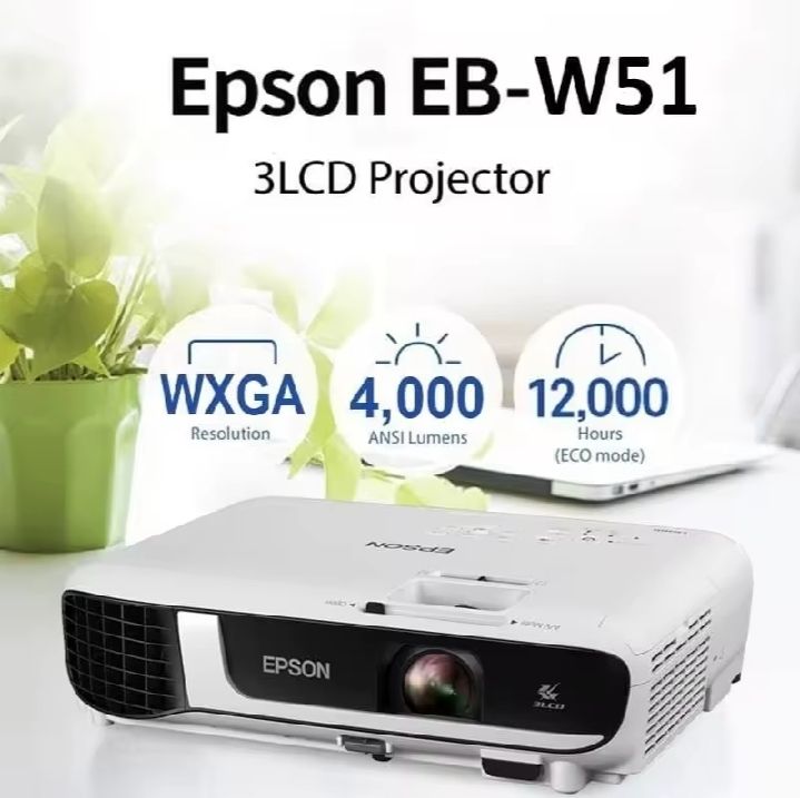 Epson EB-W51 Replace to EB -W55 WXGA 3LCD Projector With Out Wireless & optional Epson EB-W51 Replace to EB-W55 WXGA 3LCD Projector With Out Wireless & optional