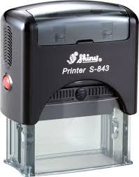 SHINY S-843 SELF-INKKING RUBBER STAMP WITH RUBBER 18mm x 47mm