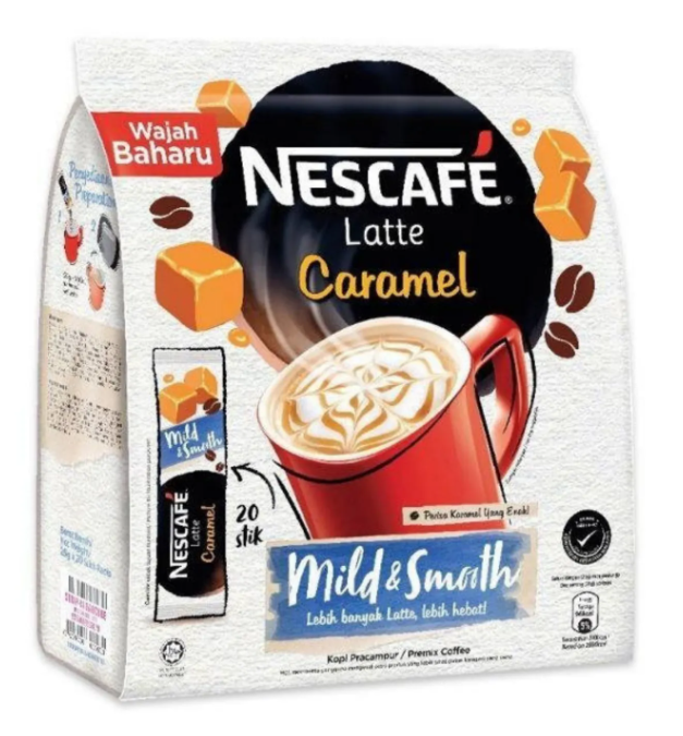 NESTLE NESCAFE LATTE CARAMEL PREMIX COFFEE 20 X 25G