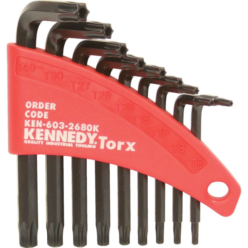 Kennedy *Kennedy T8-T40 Tamper-Proof Torx Key Set (9-Pce) - KEN6032680K