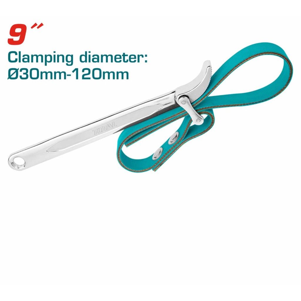 TOTAL BELT STRAP WRENCH (SIZE 9"/CLAMP 30-120MM/BELT LENGTH 500MM) THTBPW0906