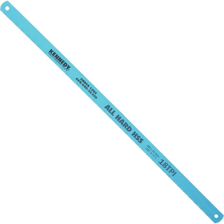 Kennedy 12"x1/2"x18TPI HSS ALL HARD HACKSAW BLADES - KEN0403630K