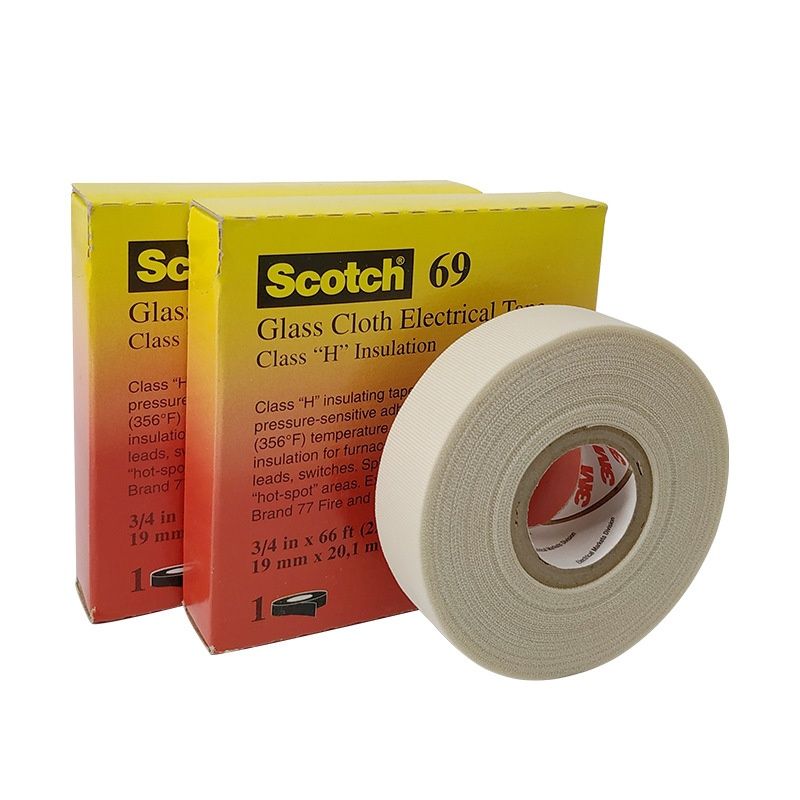 3M 69 TEMP GLASS CLOTH TAPE (3/4? X 66?) (19MM X 20.1METER)